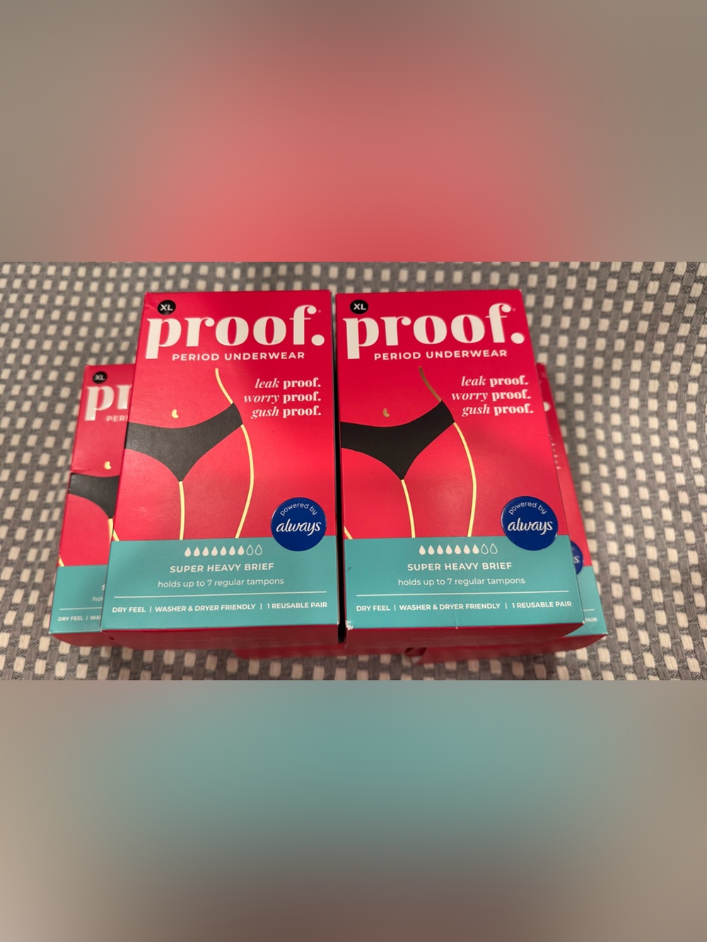Always Proof Period Underwear Super Heavy Brief - 5pack New XL
